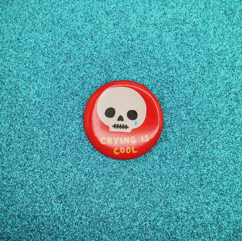Skull Tear Pinback Button | 2.25