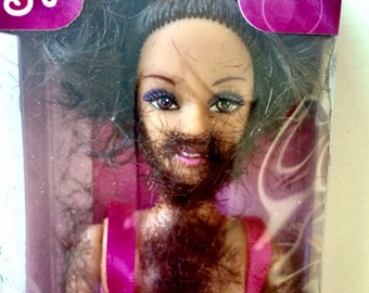 The Original Shave and Play Borbie Doll, shave, white elephant gift idea adult gag ugly weird funny for him her present prank hairy weird