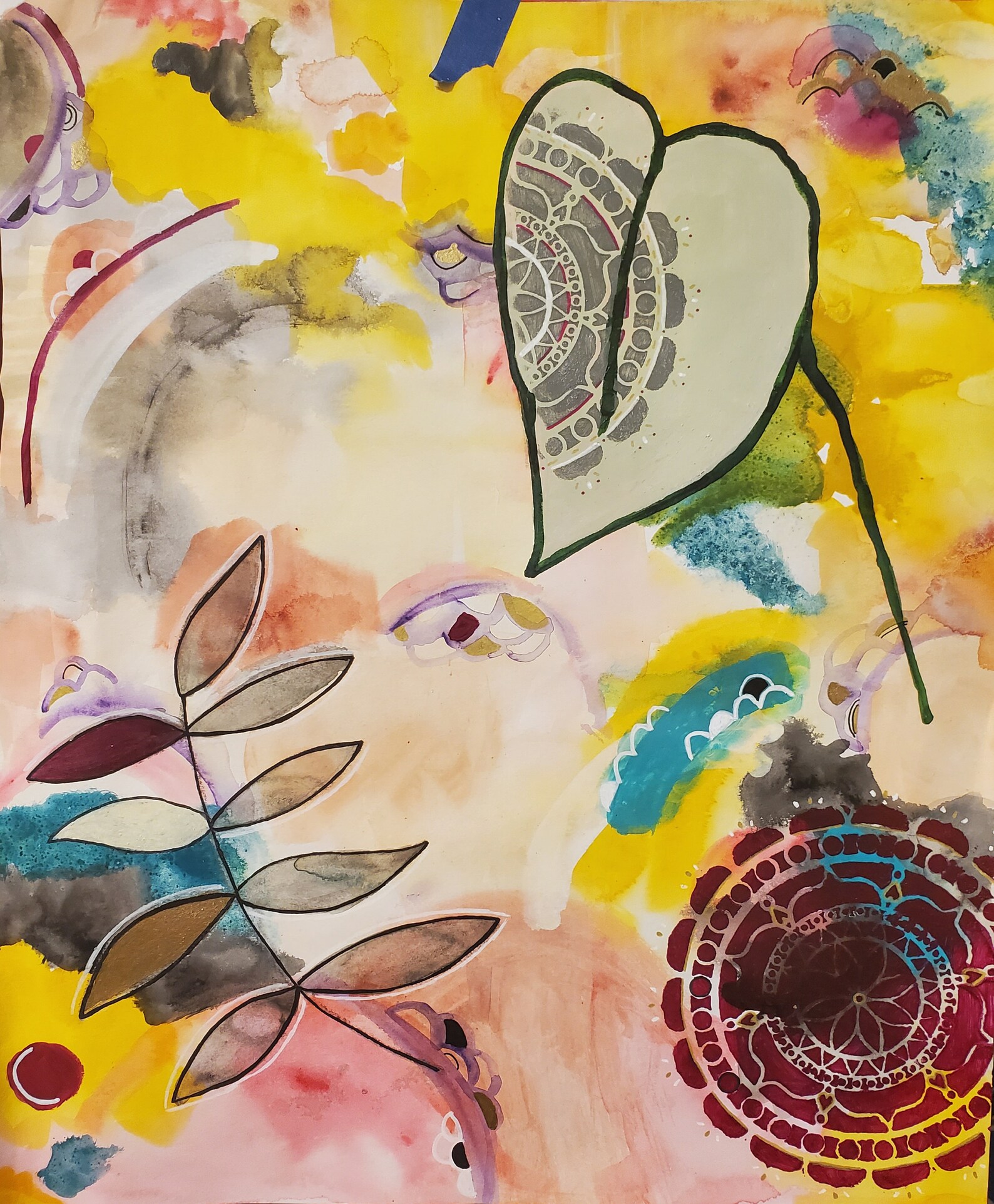 ORIGINAL Gemälde. Acrylfarbe Mixed Media WandKunst Home Dekor. | Etsy