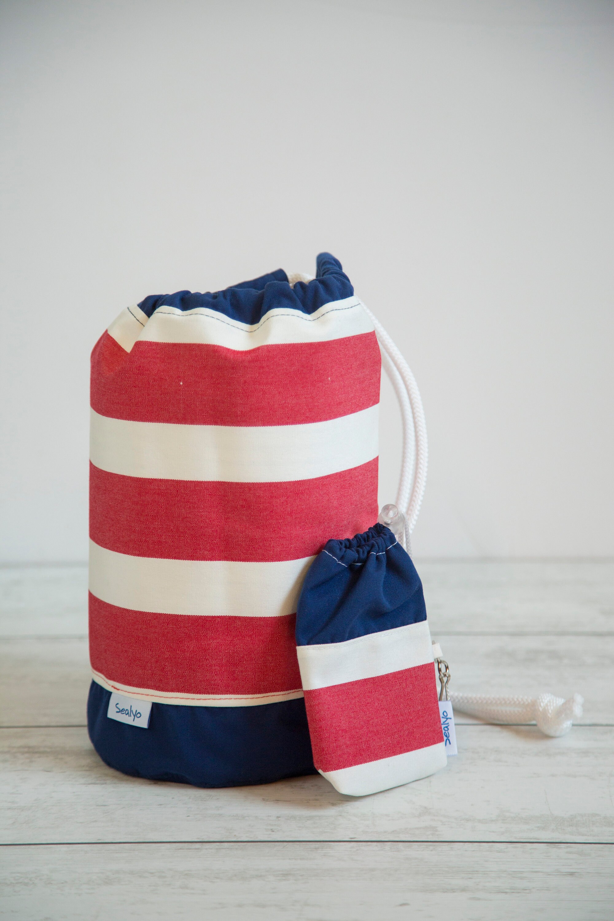 Nautical Duffle Bag Large Beach Bag With Red White Stripes Etsy UK