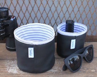 Black Nautical Storage Baskets – Coastal Organizer Set | Desk, Bathroom, or Boat Storage | Handmade Moisture-Resistant Bins