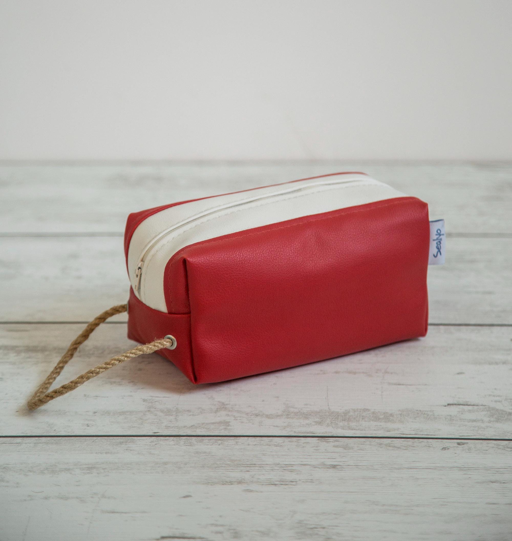 Goodsnetic Herren-Kulturbeutel Aus Segeltuch & Leder – 25x15x10 Cm, Wasserdichtes Fach, Perfekt Für Reisen