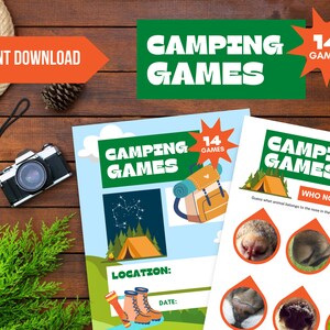 Camping Activities and Games Bundle | Printable for Camping Themed Fun