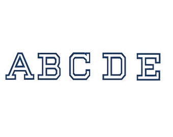 College Embroidery Font Script - Instant Download - (Upper Case) Machine Embroidery Design - 260 Files