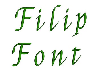 Felipa Satin Script Digitized Machine Embroidery Font Upper and Lower Case -Instant Download-1,2,3 inches