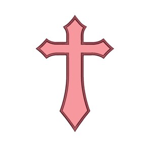 Religiöse Quermuster Maschine Stickerei digitalisierte Grunddesign Applique - sofort-Download - 4 x 4, 5 x 7, 6 x 10