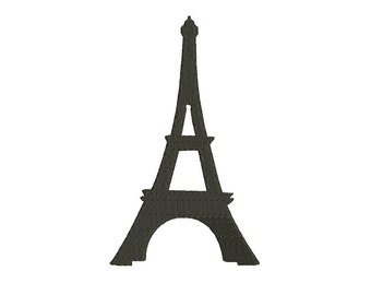 Eiffel tower Paris Filled Machine Embroidery Digitized Pattern- Instant Download - 4x4 ,5x7,6x10 -hoops