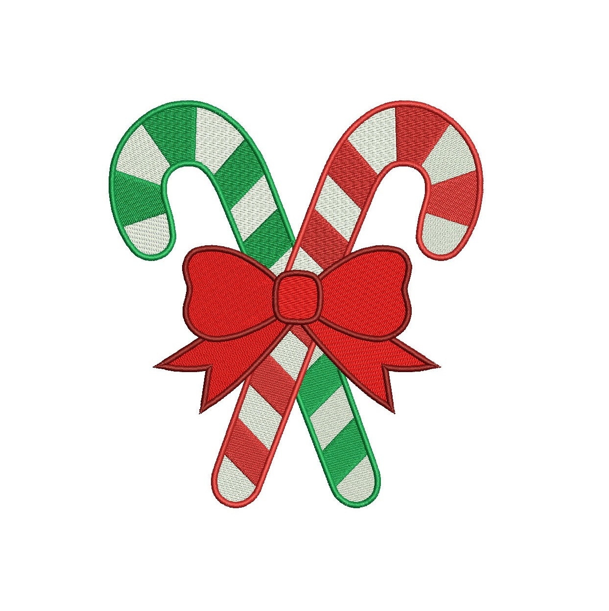 Candy cane christmas filled machine embroidery digitized  etsy