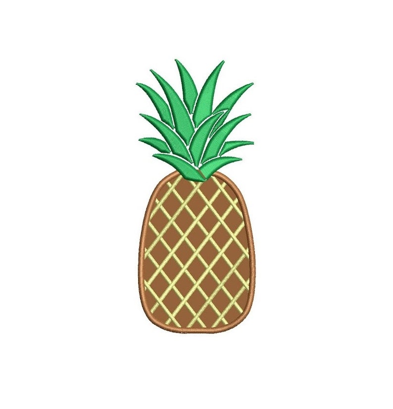 Pineapple applique machine embroidery design digitized pattern  etsy Pineapple applique machine embroidery design digitized pattern  etsy
