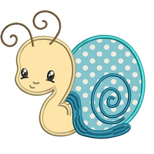 Baby lumaca macchina ricamo Applique Design digitalizzati Pattern - Download immediato
