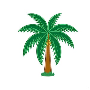 Palm Tree Applique Machine Embroidery Digitized Design Pattern  - Instant Download - 4x4 , 5x7, and 6x10 -hoops