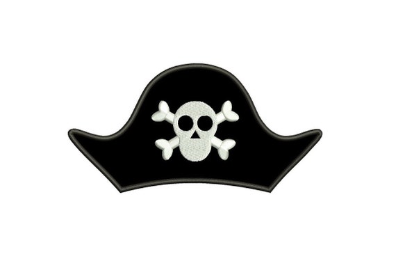 Pirate Hat Skull and Bones Applique 