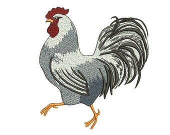 Rooster Filled Machine Embroidery Digitized Design Pattern