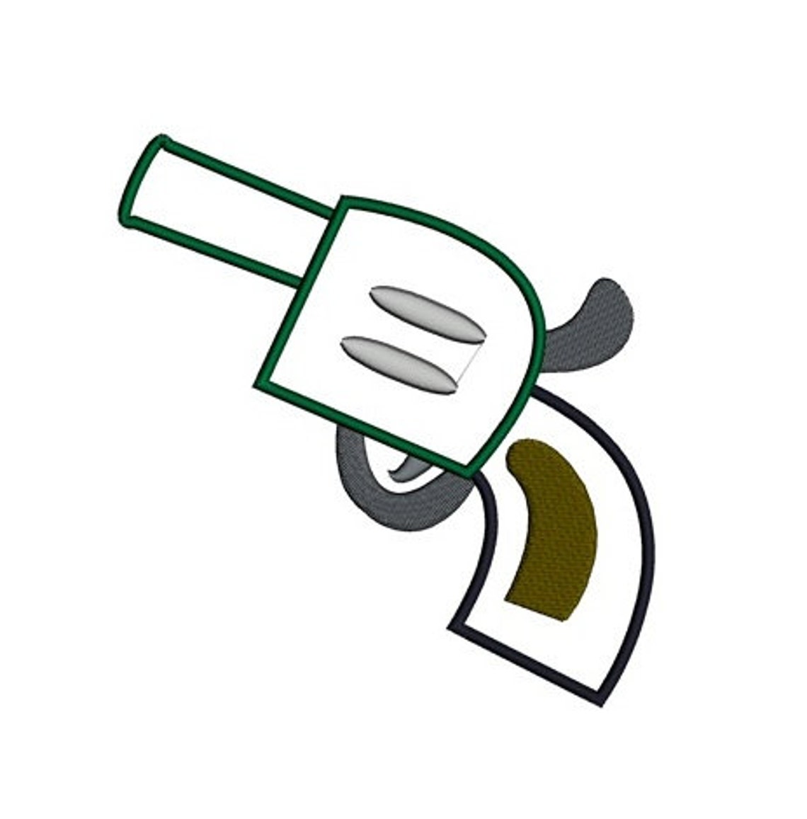 Gun pistol Machine Embroidery Applique Digitized Design Etsy