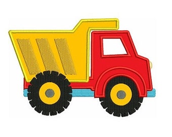 Dump Truck Machine Embroidery applique Design Instant Download
