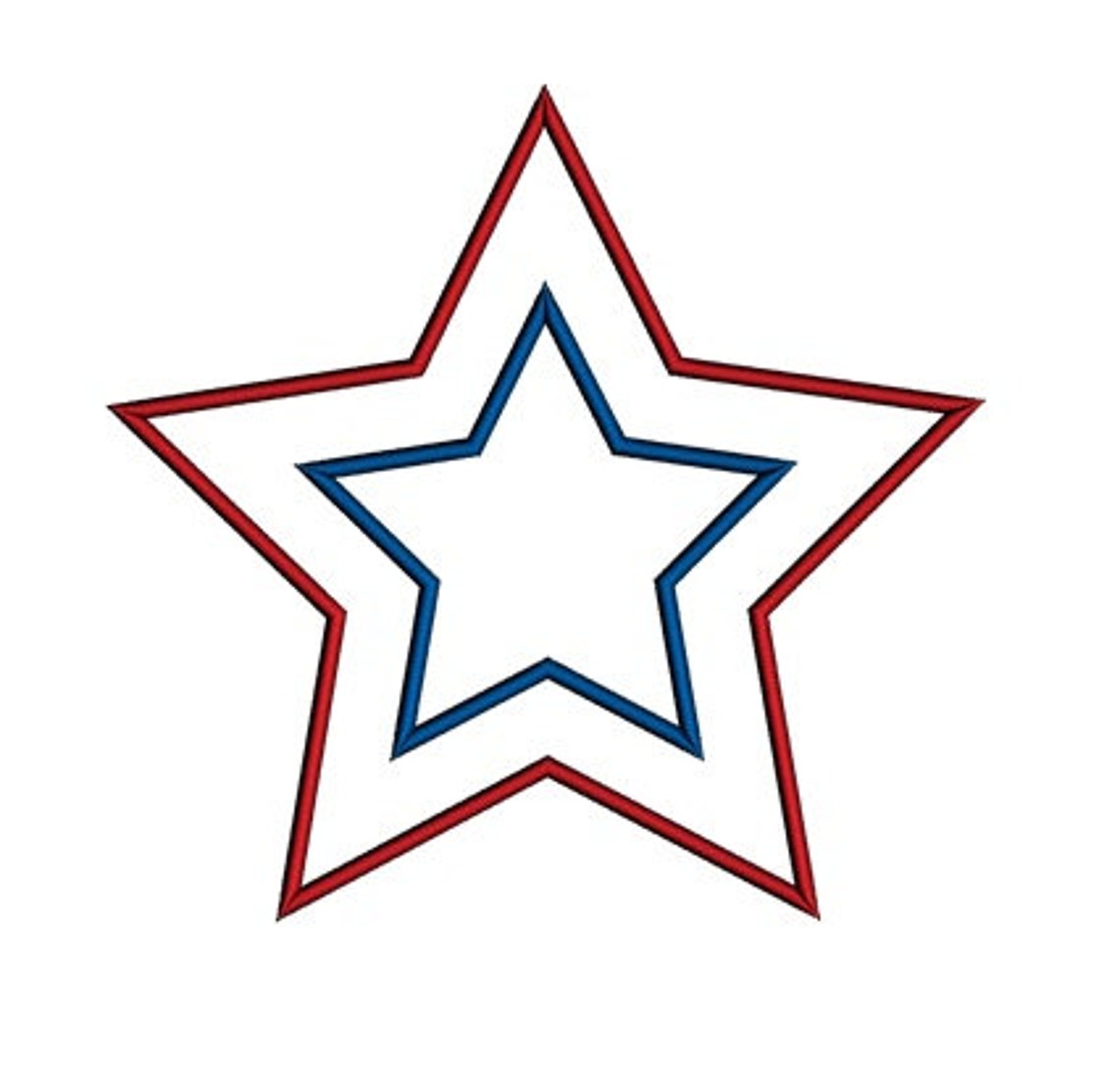Star Applique Machine Embroidery Digitized Design Pattern - Etsy