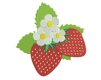 Strawberries Filled Machine Embroidery Digitized Design Pattern - 4x4, 5x7, 6x10