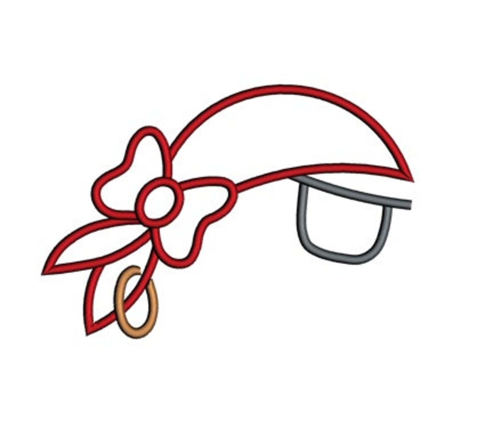 Girl Pirate Hat Applique With an Eye Patch Machine Embroidery Etsy