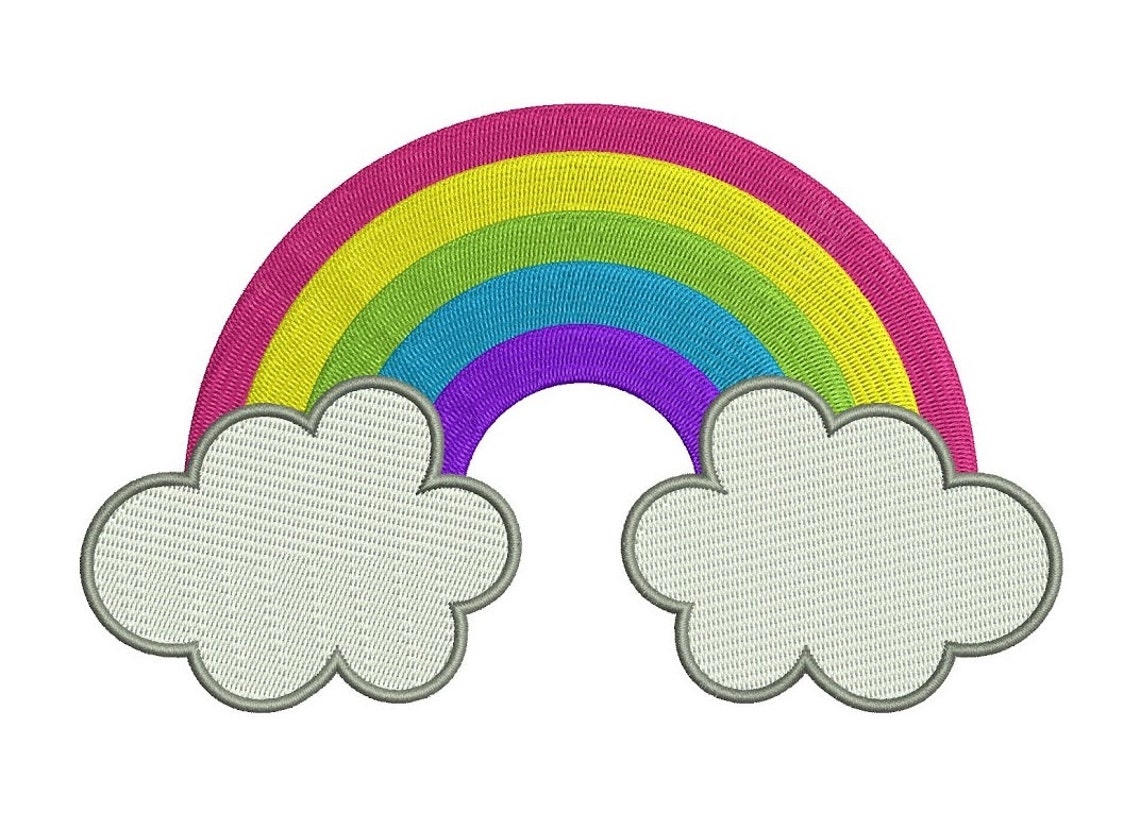 Rainbow Machine Embroidery Digitized Filled Design Pattern - Instant ...