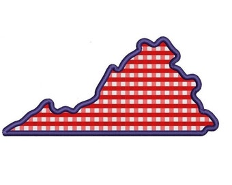 Virginia State Applique Maschine Stickerei digitalisiert staatliche Entwurfsmuster
