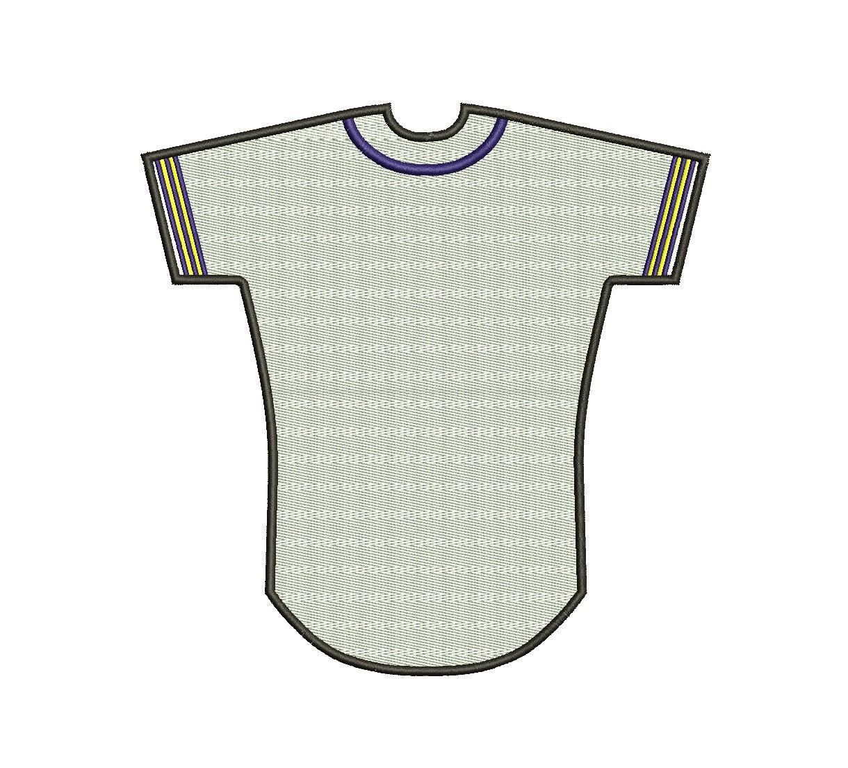 Baseball Jersey Filled Machine Embroidery Digitized Design 