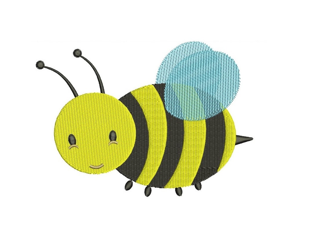 Cute Bumble Bee Machine Embroidery Design Filled Pattern - Instant ...