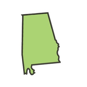 Alabama State Applique - Instant Download Machine Embroidery