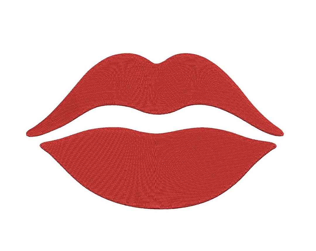 Lips Love Kiss Me Machine Embroidery Digitized Design Filled Pattern ...