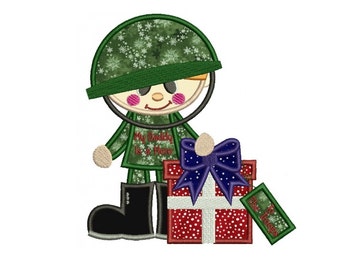 Toy Soldier Christmas Applique Machine Embroidery Digitized Design Pattern - instant download - 4x4 , 5x7, and 6x10 -hoops