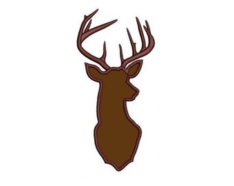 Deer, Buck digitized hunting machine embroidery Applique design - Instant Download -4x4 , 5x7, and 6x10 hoops
