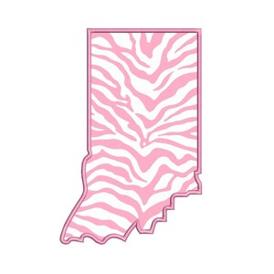 State of Indiana Applique Machine Embroidery Digitized  Design Pattern - Instant Download - 4x4, 5x7, 6x10