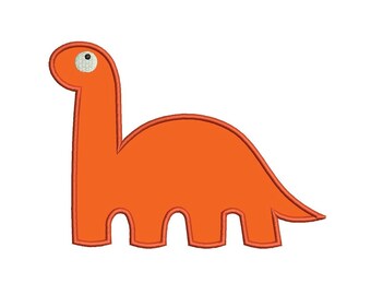 Dinosaur Applique Machine Embroidery Digitized Design Pattern - Instant Download - 4x4 , 5x7, 6x10