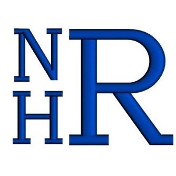 Apilan monograma máquina bordado letra - Descargar Instant - 1,2,3 pulgadas