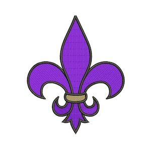 Padrão de design digitalizado de bordado à máquina cheio de flor de lis - download instantâneo - 4x4, 5x7 e 6x10 -aros