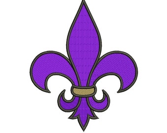Fleur De Lis Filled Machine Embroidery Digitized Design Pattern - Instant Download - 4x4 , 5x7, and 6x10 -hoops