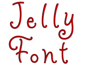 Jelly Bean Satin Script Digitized Machine Embroidery Font Upper and Lower Case -Instant Download-1,2,3 inches