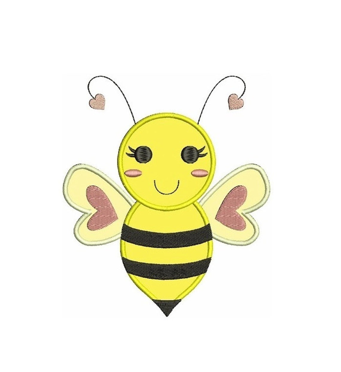 Bumble Bee Applique Machine Embroidery Design Instant Download Etsy