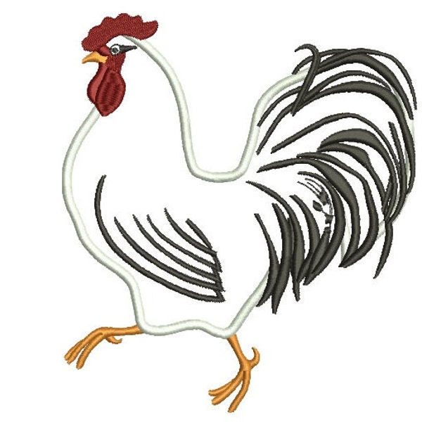 Chicken and Rooster Machine Embroidery Design Applique Etsy