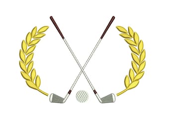 Embroidery Filled Stitches Golf Club Logo INSTANT DOWNLOAD