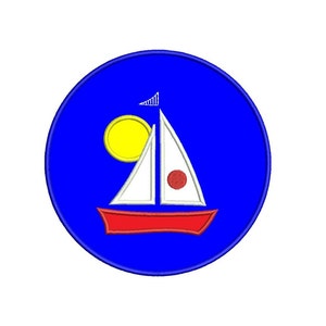 Boat Applique Machine embroidery digitized design patter-instant download