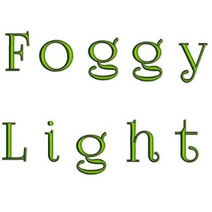 Foggy Light Machine Embroidery Font - Satin Script (Upper Case & Lower Case) 1,2,3,4 inches