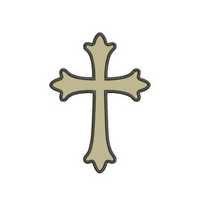 Einfache viktorianischen religiöse Quermuster Maschine Stickerei digitalisierte Grunddesign Applique - sofort-Download - 4 x 4, 5 x 7, 6 x 10