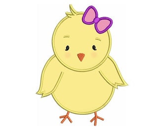 Baby Chick (Peeps Ostern) Applique digitalisiert Maschine Stickerei Design Pattern - sofort-Download - 4 x 4, 5 x 7, 6 x 10