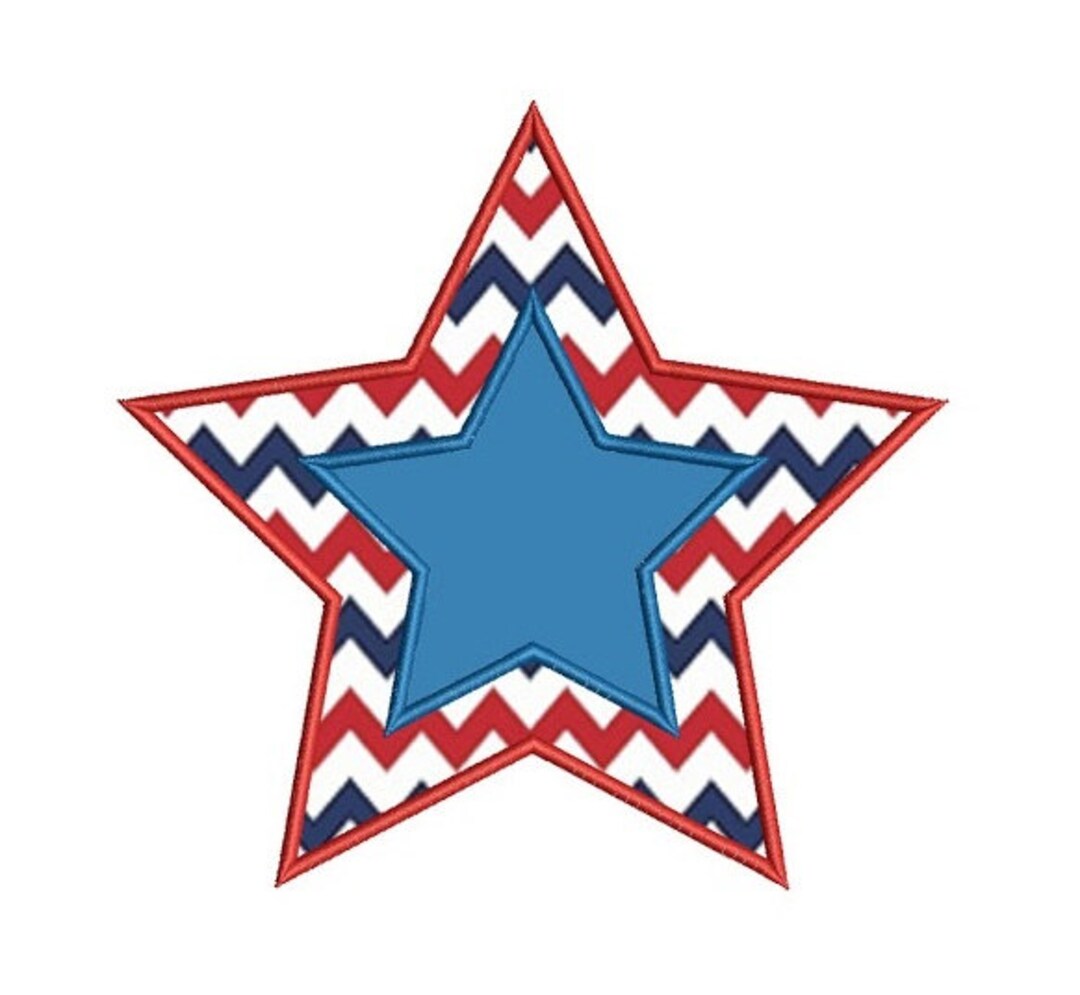 Star Applique Machine Embroidery Digitized Design Pattern Instant ...