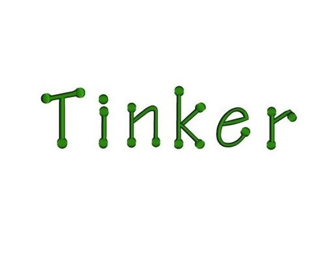 Tinker Machine Embroidery Font Upper and Lower Case 1,2,3 Inch instant Download Includes Numbers