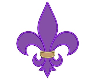 Fleur De Lis Applique  Machine Embroidery Digitized Design Pattern - Instant Download - 4x4 , 5x7, and 6x10 -hoops