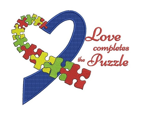 Liefde is voltooid puzzel autisme bewustzijn gevulde - Etsy Nederland