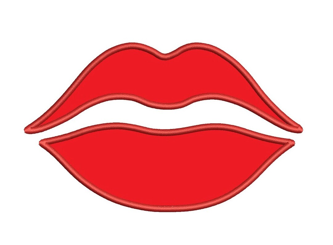 Lips Applique Love Kiss Me Machine Embroidery Digitized Design Pattern ...