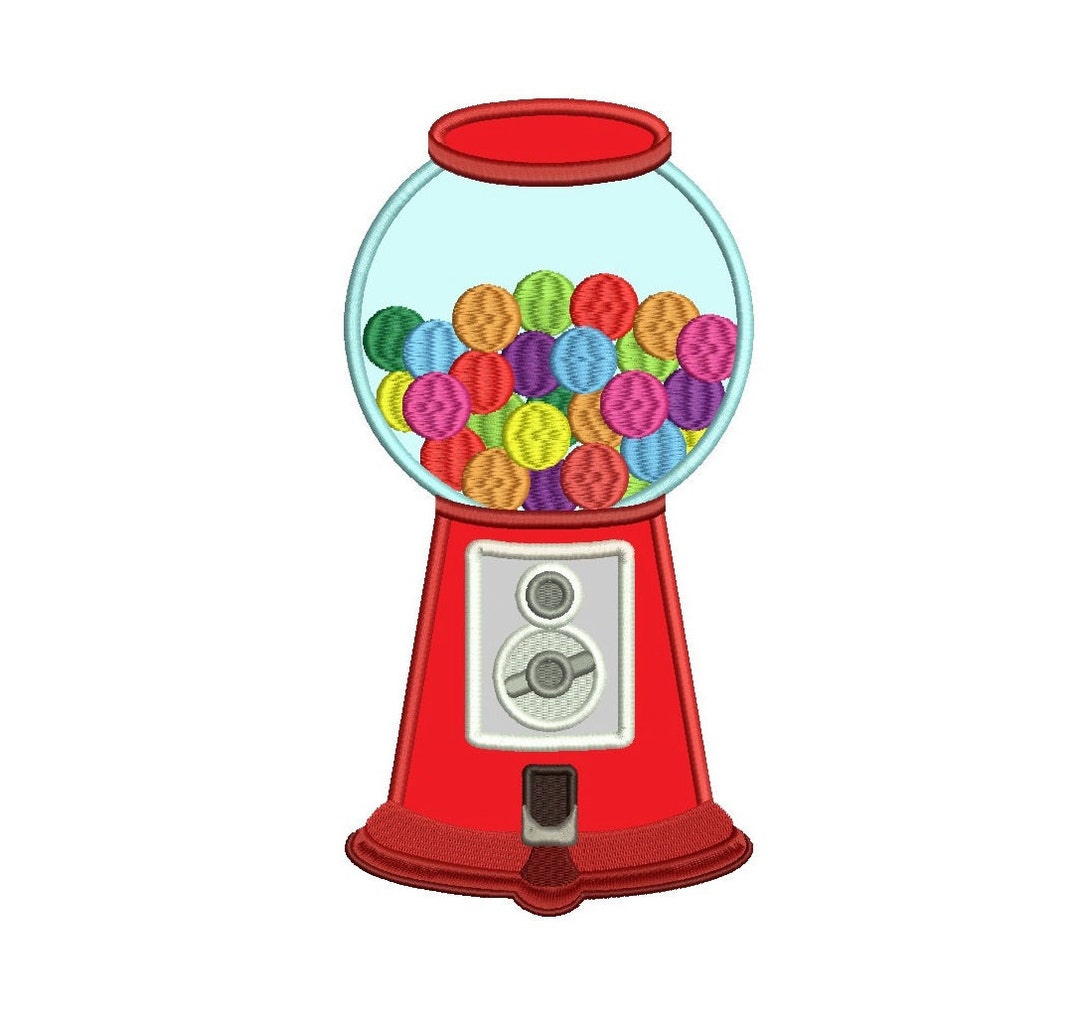 Bubble Gum Machine Applique Machine Embroidery Digitized Design Pattern ...