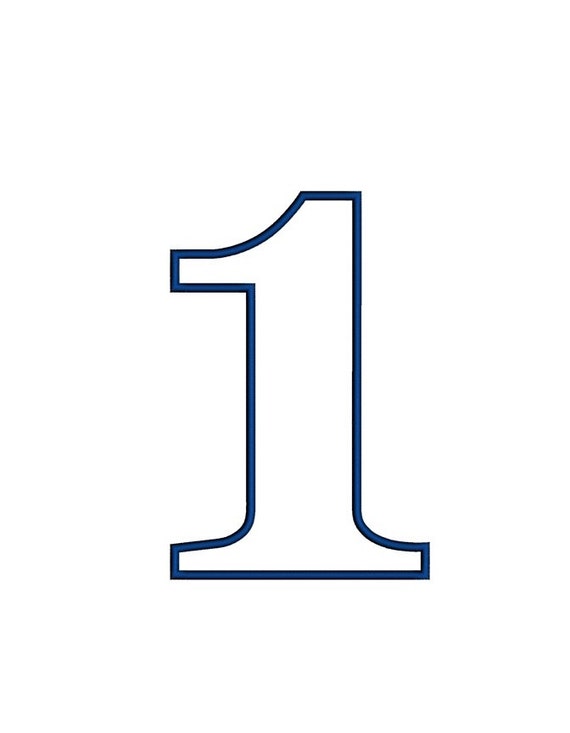 Birthday Number 1 Applique 1st birthday Machine Embroidery Design Pattern Instant Download 4x4 5x7 and 6x10 hoops